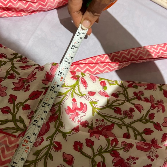 Brand new sue Sartor pink white & red Contrast dress - Picture 15 of 16